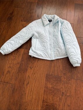 Urban Outfitters Light Pastel Blue Quilted Puffer Jacket